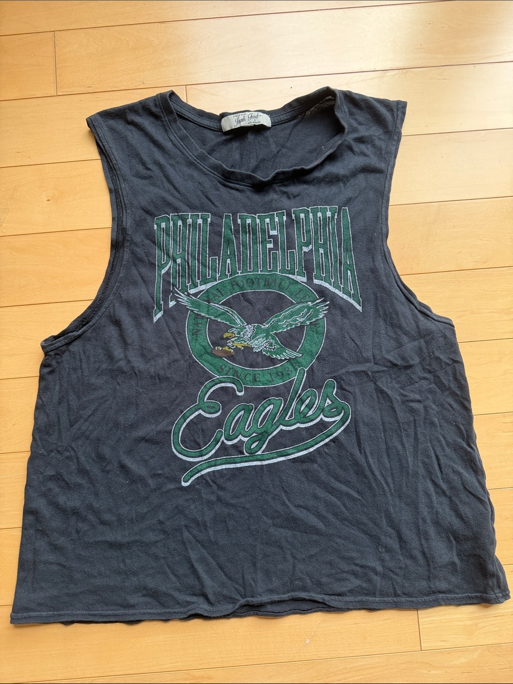 Junk Food Clothing Black Philadelphia Eagles Graphic Tank